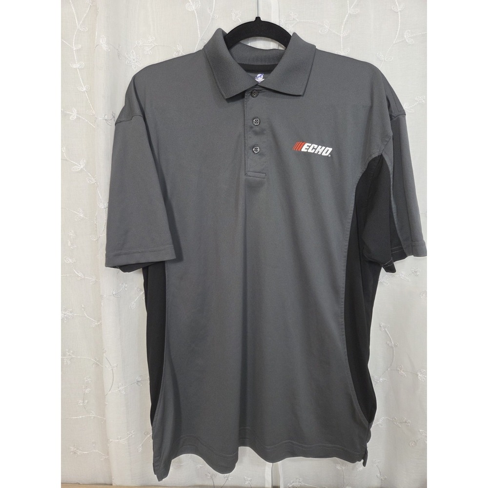 ECHO Outdoor Power Equipment Gray polo shirt Medium